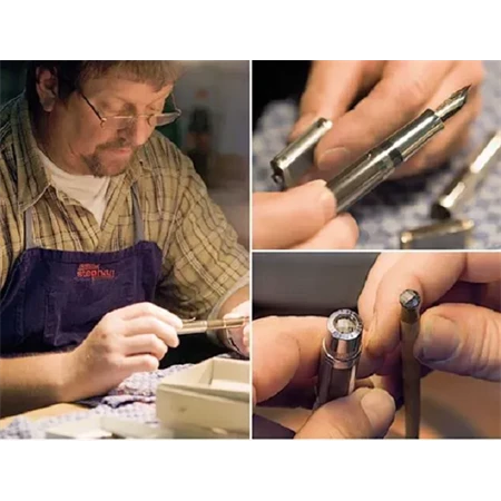 Töltőtoll Graf von Faber-Castell 2007 Év tolla megkövesedett fa (fossilized wood) petrifikált fa platina csillogással