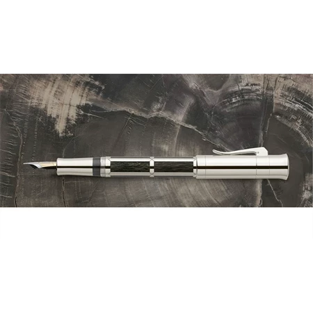Töltőtoll Graf von Faber-Castell 2007 Év tolla megkövesedett fa (fossilized wood) petrifikált fa platina csillogással