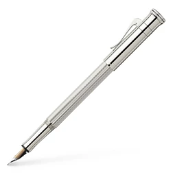 Töltőtoll Faber-Castell Classic Silver ezüst bevonatú OM-es HE, finoman barázdált test