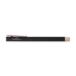 Töltőtoll Faber-Castell Neo Slim mertál fekte test, rózsaarany klipsz M-es heggyel