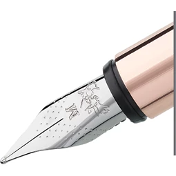 Töltőtoll Faber-Castell Neo Slim mertál fekte test, rózsaarany klipsz M-es heggyel