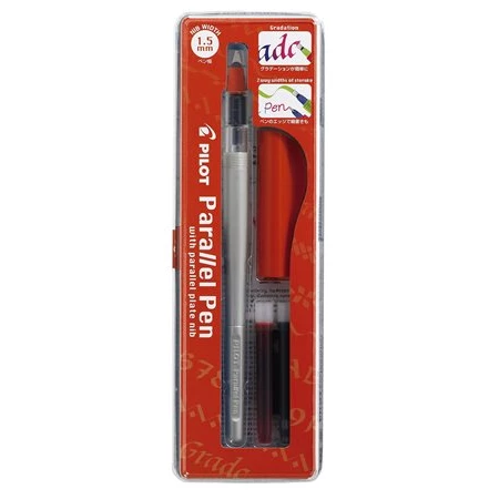 Töltőtoll PILOT Parallel Pen 0,1-1,5 mm, piros kupak
