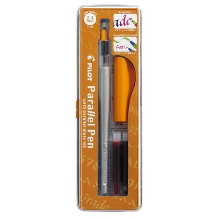 Töltőtoll PILOT Parallel Pen 0,5-2,4 mm, narancssárga kupak