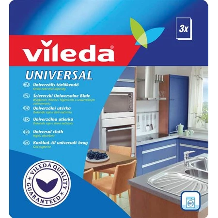 Törlőkendő VILEDA Universal, 34x36 cm, 3db/cs