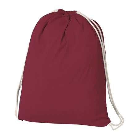 Tornazsák - hátizsák pamut 37 x 0,2 x 44 cm 140 gr/m2 bordó
