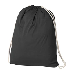 Tornazsák - hátizsák pamut 37 x 0,2 x 44 cm 140 gr/m2 fekete