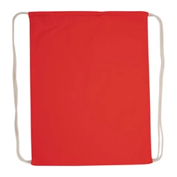 Tornazsák - hátizsák pamut 37 x 0,2 x 44 cm 140 gr/m2 piros