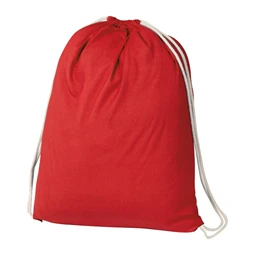 Tornazsák - hátizsák pamut 37 x 0,2 x 44 cm 140 gr/m2 piros
