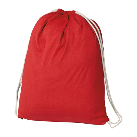 Tornazsák - hátizsák pamut 37 x 0,2 x 44 cm 140 gr/m2 piros