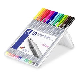 Tűfilc készlet 10db-os STAEDTLER Triplus Box 0,3 mm