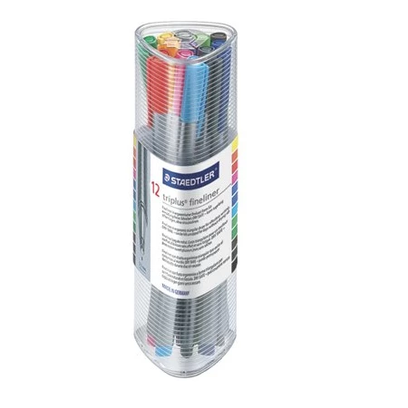 Tűfilc készlet 12db-os STAEDTLER  0,3 mm, Triplus