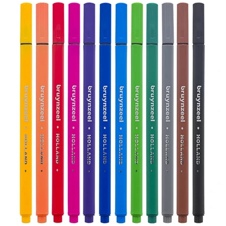 Tűfilc készlet 12db-os BRUYNZEEL 0,4mm papír dobozban