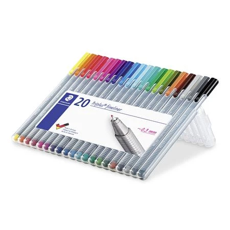 Tűfilc készlet 20db-os STAEDTLER Triplus Box 0,3 mm