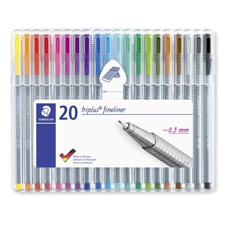 Tűfilc készlet 20db-os STAEDTLER Triplus Box 0,3 mm