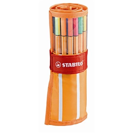 Tűfilc készlet 30db-os STABILO 88, 0,4mm, tolltartóban