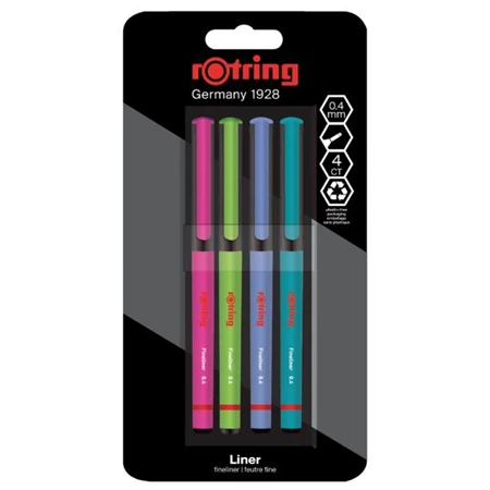 Tűfilc készlet 4db-os ROTRING Liner, vegyes színek