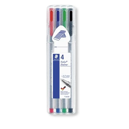 Tűfilc készlet 4db-os STAEDTLER Triplus Box 0,3 mm