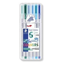 Tűfilc készlet 6db-os STAEDTLER Triplus 0,3 mm, óceán színek