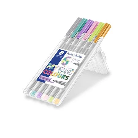 Tűfilc készlet 6db-os STAEDTLER Triplus Box 0,3 mm, pasztell színek