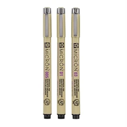 Tűfilc készlet SAKURA MICRON 3db-os 0,2mm 0,25mm 0,35 mm (005 01 03)