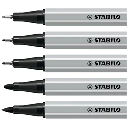 Tűfilc készlet STABILO Creative Tips ARTY 1 szín, fekete 5 különböző vastagság, összesen 5db filc