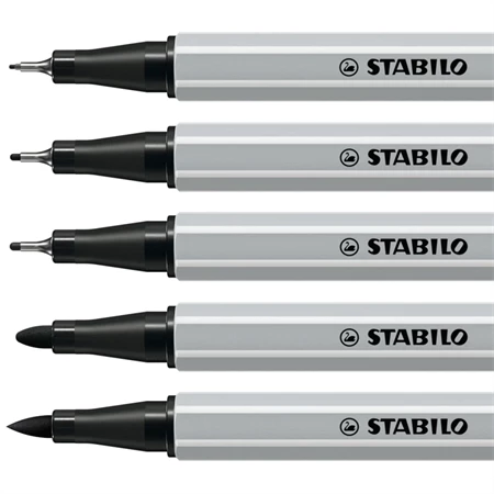 Tűfilc készlet STABILO Creative Tips ARTY 1 szín, fekete 5 különböző vastagság, összesen 5db filc