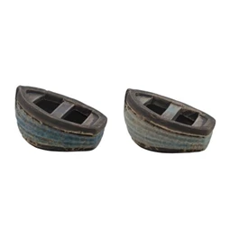 Tündérkert - Csónak kerámia 5,9x4,3x3,6 cm kék 2 féle, 1db