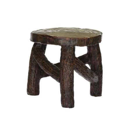 Tündérkert - asztal poly 5,9x5,9x5,5cm barna