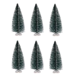 Tündérkert - fenyő fehér talpon 10cm 6db/csomag zöld