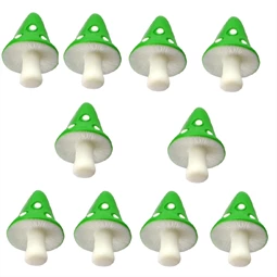 Tündérkert - gomba csúcsos kalappal 3,5x2,5cm 10db/csomag zöld