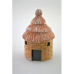 Tündérkert - nádtetős kunyhó 3,5x5,5 cm barna "A"