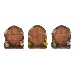 Tündérkert - ajtó, 4x1,5x4,8cm barna 3 féle, 1db