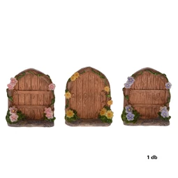 Tündérkert - ajtó, 4x1,5x4,8cm barna 3 féle, 1db