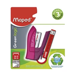 Tűzőgép MAPED Greenlogic Mini 24/6, 26/6, 12lapos vegyes színek