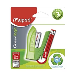 Tűzőgép MAPED Greenlogic Mini 24/6, 26/6, 12lapos vegyes színek