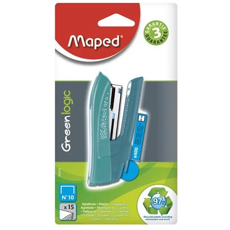 Tűzőgép MAPED Greenlogic Pocket No.10, vegyes színek