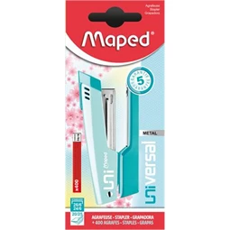 Tűzőgép MAPED Universal Metal Half-Strip Pastel 24/6, 26/6, 25 lap pasztell türkiz