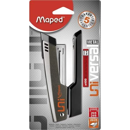 Tűzőgép MAPED Universal Metal fém 24/6 25 lap Half-Strip vegyes színek