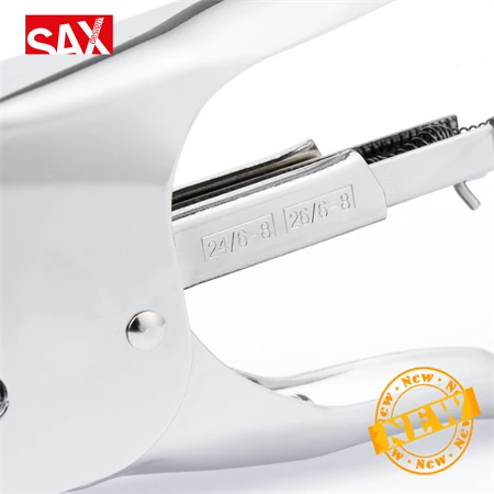 Tűzőgép SAX 630 DESIGN kalauz 24/6, 24/8, 40 lap, kromozott felület