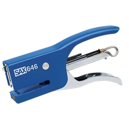 Tűzőgép SAX 646 DESIGN kalauz 10/5-ös kapoccsal, 15 lap, kék felület, 5 év garancia