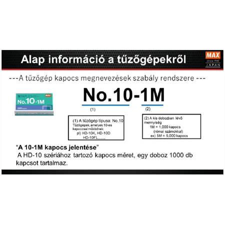 Tűzőkapocs 10 MAX