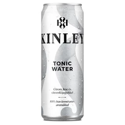 Üdítőital, szénsavas, 0,25 l, dobozos, KINLEY tonic-citromfű