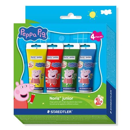 Ujjfesték STAEDTLER "Noris® Junior 8814", Peppa malac, 4 szín