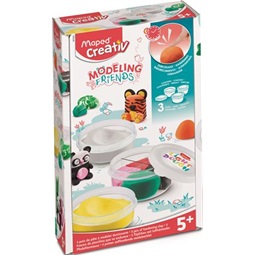 Készségfejlesztő  MAPED Utántöltő Modellező gyurma készlet, levegőre száradó, MAPED CREATIV, Modeling Friends