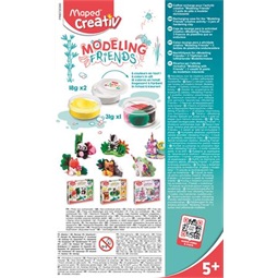 Készségfejlesztő  MAPED Utántöltő Modellező gyurma készlet, levegőre száradó, MAPED CREATIV, Modeling Friends