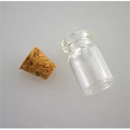 Üveg parafadugóval 1,2x2cm 50db/csomag