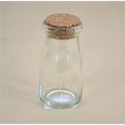Üveg parafadugóval tejes 120gr magasság 9,5  szélesség 5cm