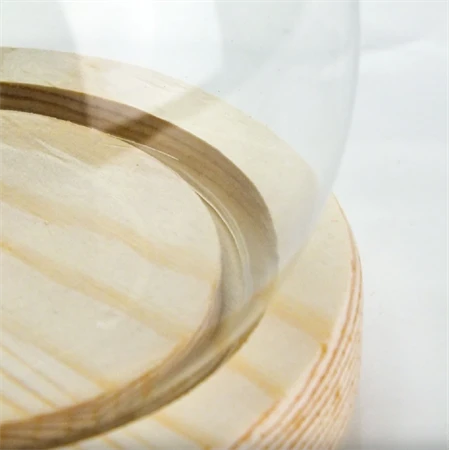 Üvegbúra fa talpon 10cm, gömb