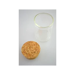 Üveg parafadugóval 3x4cm egyenesfalú