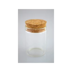 Üveg parafadugóval 3x4cm egyenesfalú